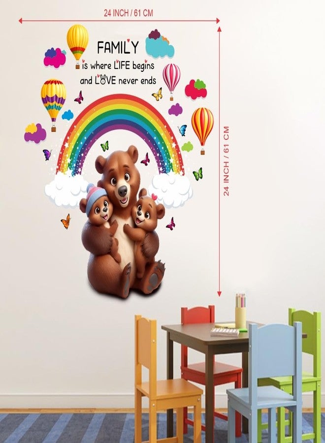 DivineDesigns ملصق حائط من تصميمات ديفاين ديزاينز: حب الباندا للعائلة لا ينتهي - Image 3